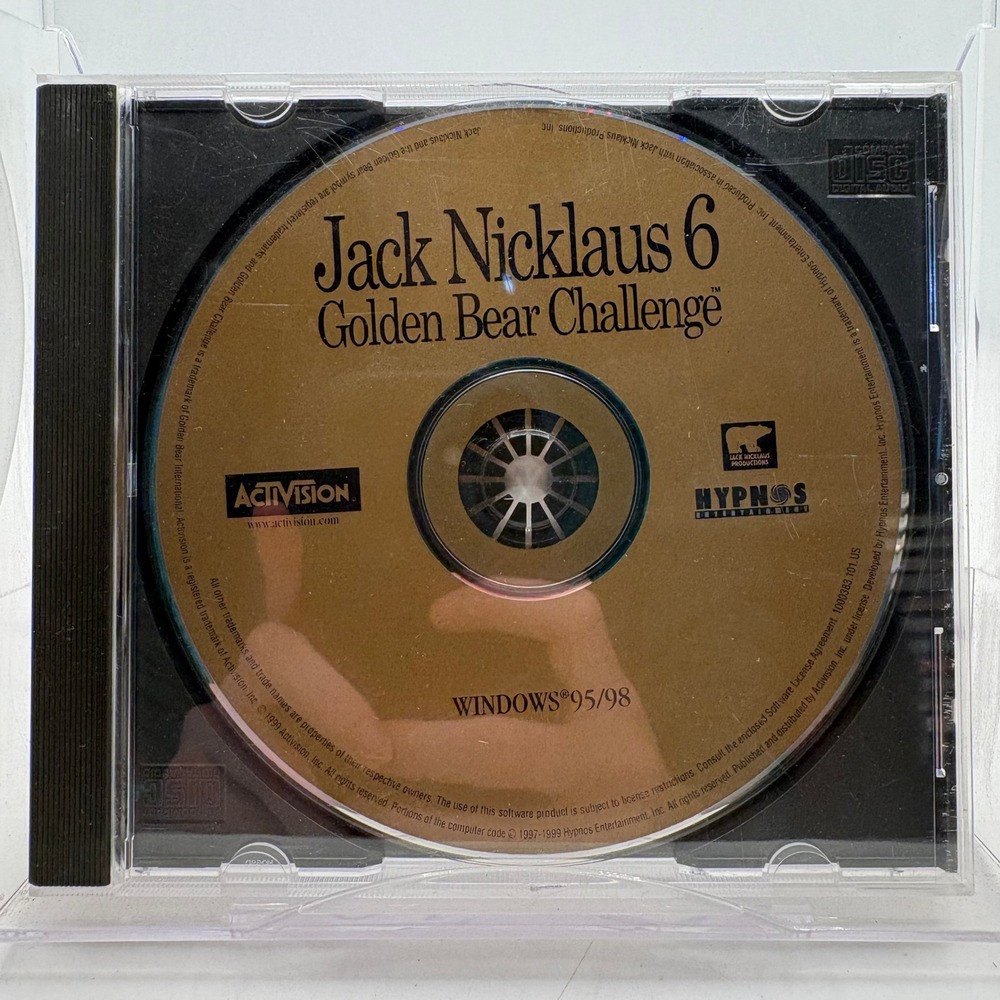 Jack Nicklaus 6 Golden Bear Challenge PC Game Windows 95 98 1999 Activision Golf